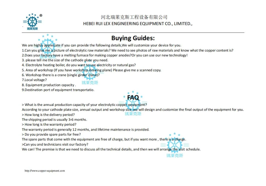 Cathode Copper Waste Copper Electrolytic Copper Electrolytic Cell, Heating Boiler, Titanium Heater, Copper Row, Copper Guide Bar